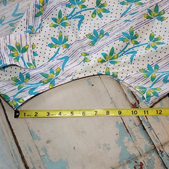 Lane Bryant Blue Green Floral Flowy Midi Button Down Plus Size Summer Dress 34W - Picture 10 of 10